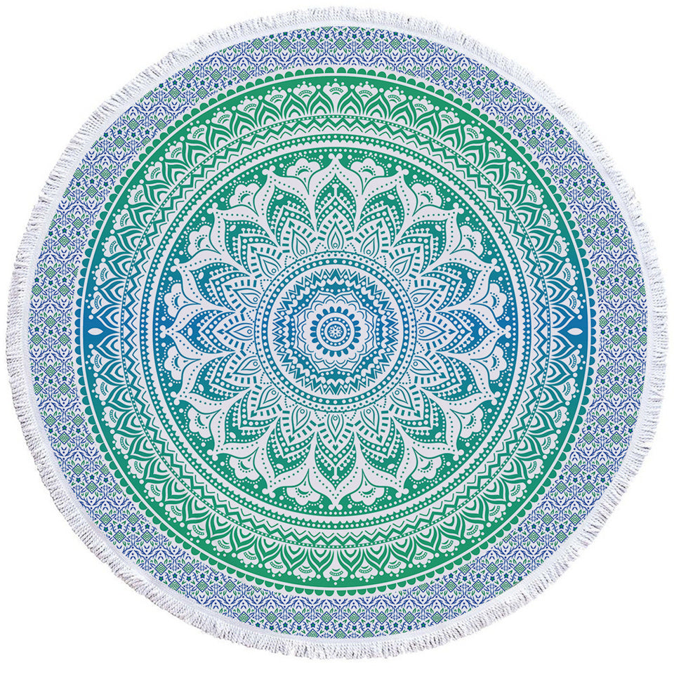 Round Printed Bath Towel Beach Towel Yoga Mat 1864888988295