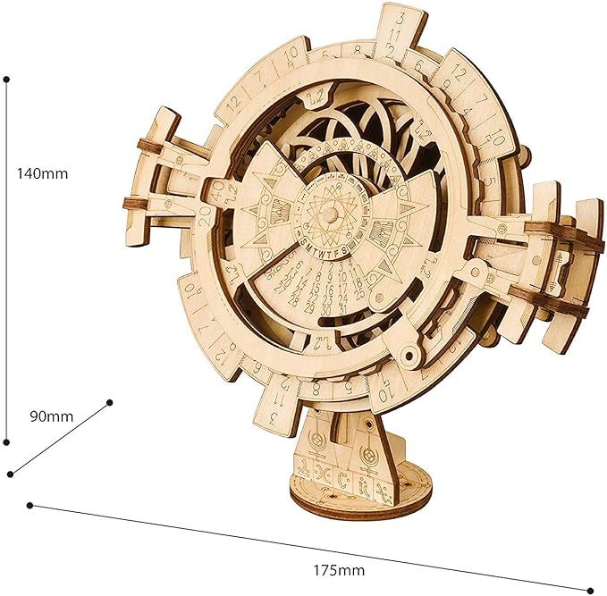 ROBOTIME 3D Puzzles Perpetual Calendar Wooden Model Kits Brain Teasers Sets LK201 1864903671972892672