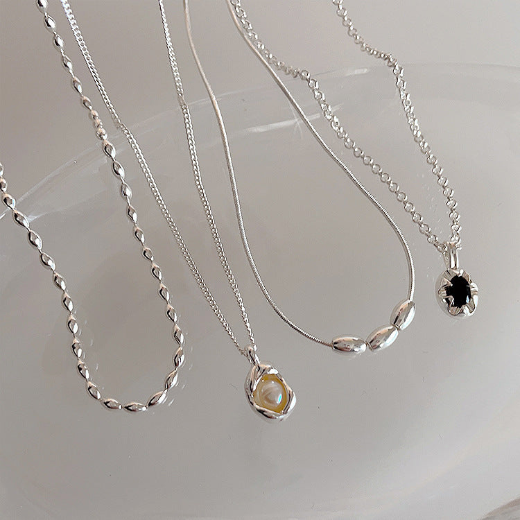 Irregular Zircon Pearl Metal Pendant For Women 186a8296 921d 4724 a97b 964b462ee083