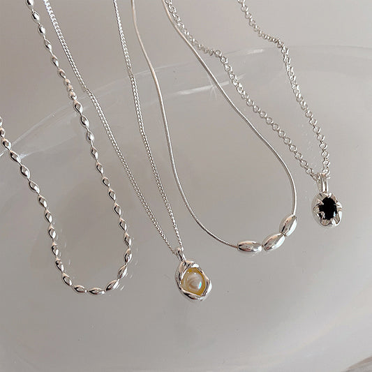 Irregular Zircon Pearl Metal Pendant For Women 186a8296 921d 4724 a97b 964b462ee083