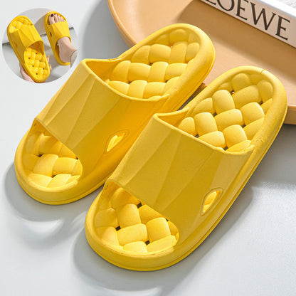 New Woven Texture Non-slip Slippers For Women Summer Indoor Floor Bathroom Home Slipper Men House Shoes 186c897c 7eb0 4212 ba