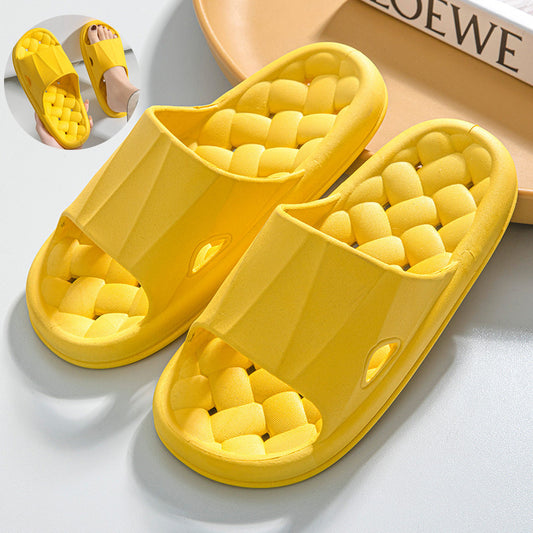 New Woven Texture Non-slip Slippers For Women Summer Indoor Floor Bathroom Home Slipper Men House Shoes 186c897c 7eb0 4212 ba