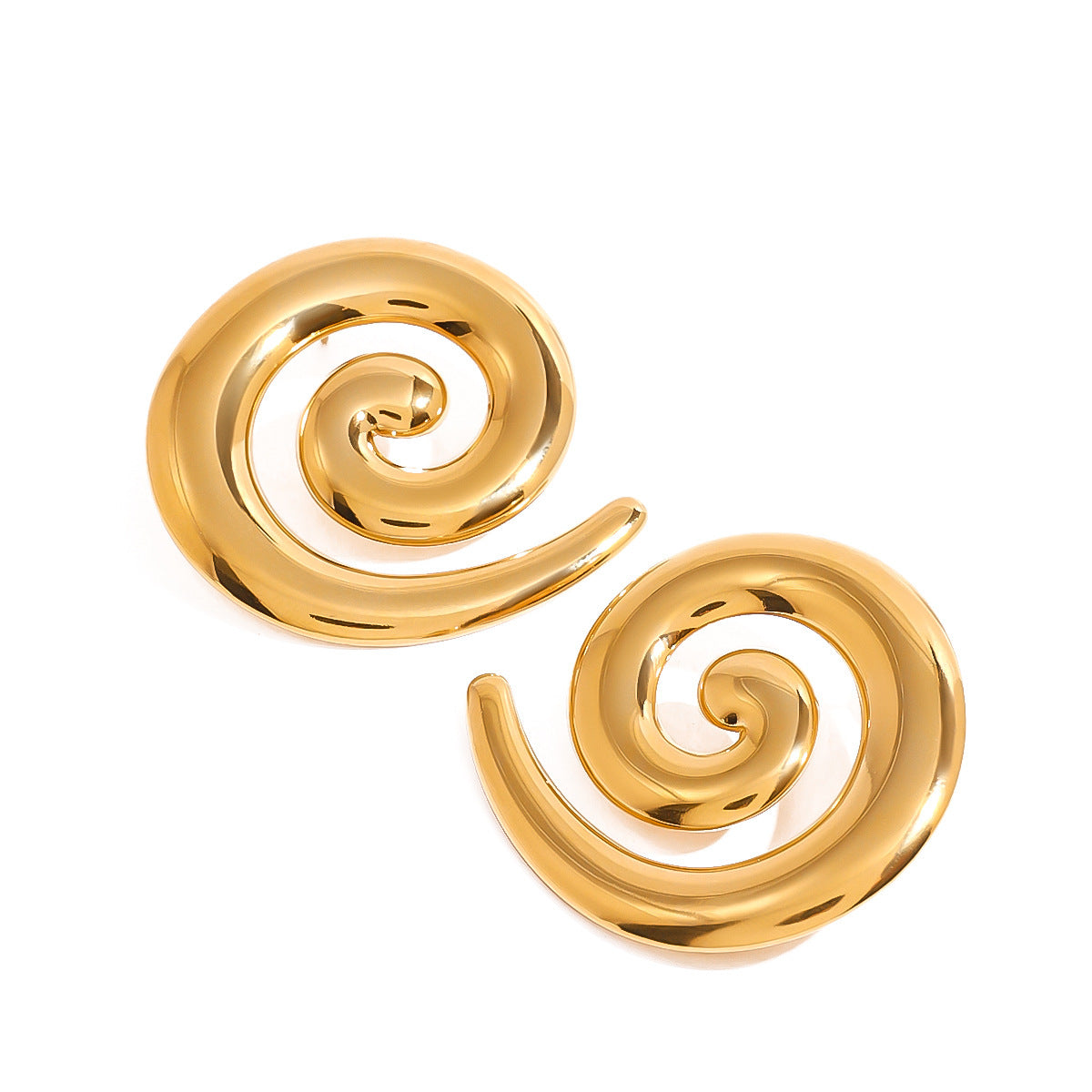 Stainless Steel Plated 18k Gold Threaded Earrings 18760ede 109a 4e6f 8bdd 8e3a0875f528