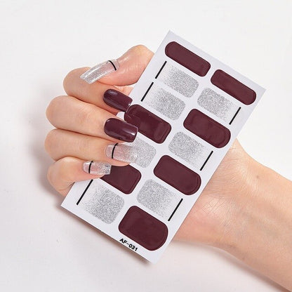 Solid Colors And Creative Nail Art Creative Women Salon Nail Decoration Fashion Nail Polish Nails Sticker Designer Nail Strip