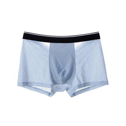 Ice Silk Full Mesh Large Size Men's Underwear Cotton Crotch Mid-waist Boxers 1883617e b305 45cb b23e 2a9e5a3787fa