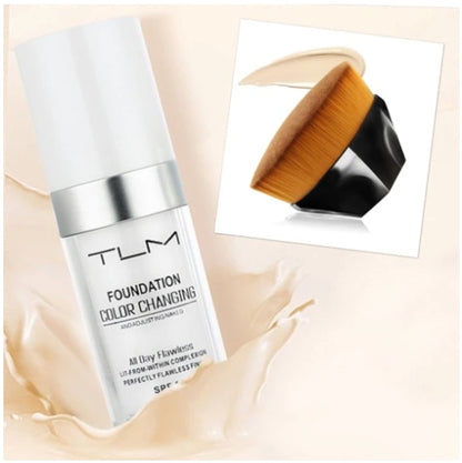 Temperature Liquid Foundation Concealer Portable Natural Color  Makeup Foundation BB Concealer 1884424982383