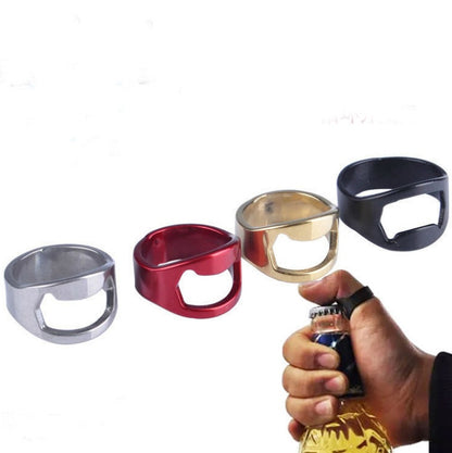 Four Colors Stainless Steel Finger Ring Ring-Shape Beer Bottle Opener for Beer Bar Tool 1885126464611