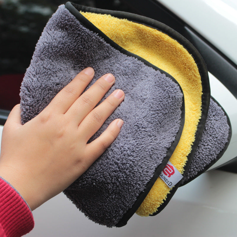 Absorbent double-sided velvet thickened car wash towel 1889071802579