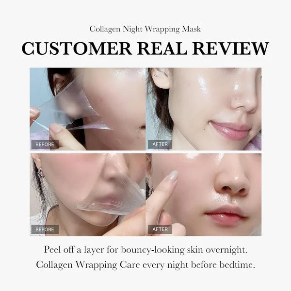 Face Night Mask Collagen Wrapping Mask Natural Ingredients Firming Elasticity & Hydration Anti-wrinkle For Skin Care 188ccdff