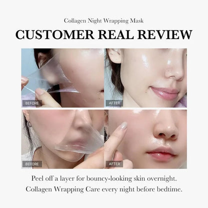 Face Night Mask Collagen Wrapping Mask Natural Ingredients Firming Elasticity & Hydration Anti-wrinkle For Skin Care 188ccdff
