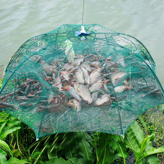 Strengthened 4-20 Holes Automatic Fishing Net Shrimp Cage Nylon Foldable Fish Trap Cast Net Cast Fold Crab Trap Fishing Netwo