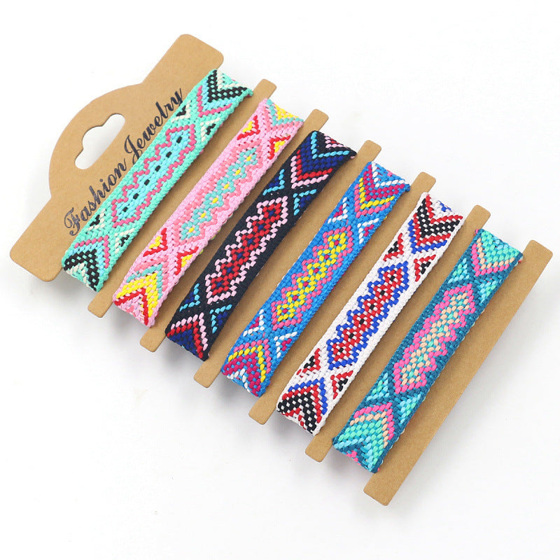 Bohemian Color Woven Bracelet Wristband For Fans 18aa7201 4639 4a85 9e94 31e3fa7c3ae0