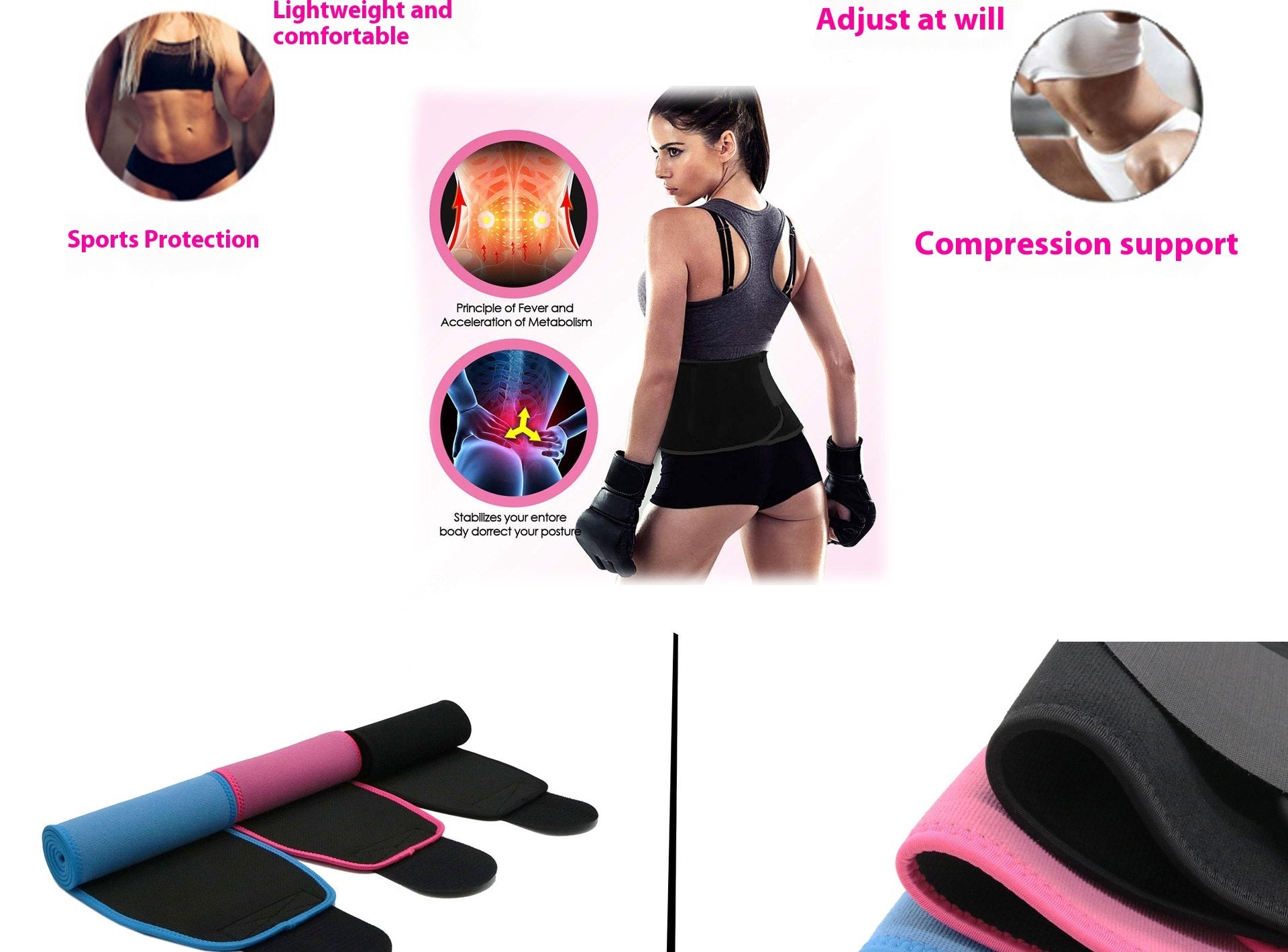 Hot Lumbar Support Belt Fitness Sport Girdle Belt Belt Neoprene Sweat Lumbar Support 18aa7aea 92cf 454a 9583 fe4c1a8cd57b