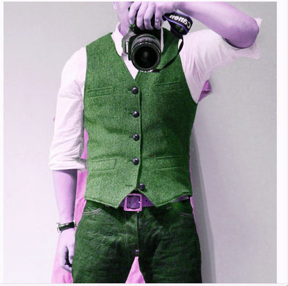 Slim-fit Herringbone Vest Casual Business Professional Formal Wear Groomsmen 18adc0c5 4931 4f24 a2a5 a90970f6a70d