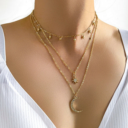 Personalized Fashion Small Round Beads And Tassel Pendant Six-pointed Star Moon 18c64fa0 0ffe 454c 8db6 6f18b332b9b4