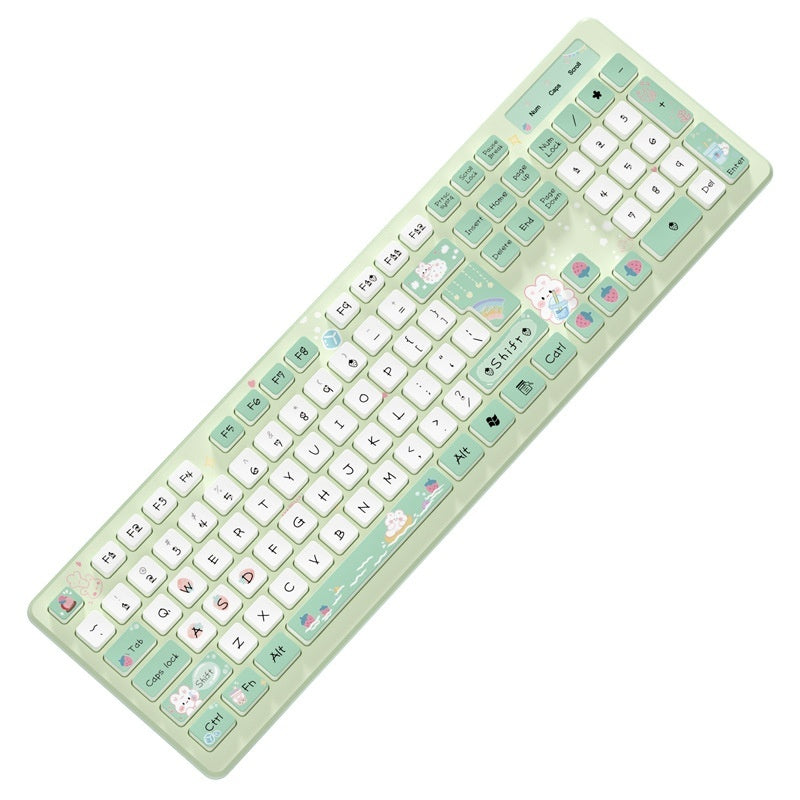 Milk Tea Rabbit Cute Chocolate Wired Keyboard - 图片 18