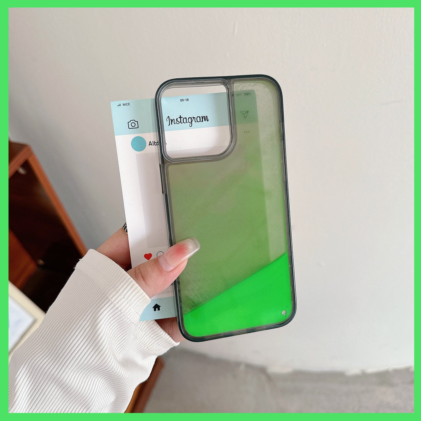 Luminous Quicksand Phone Case Luminous Soft Edge Hard Backboard - 图片 7