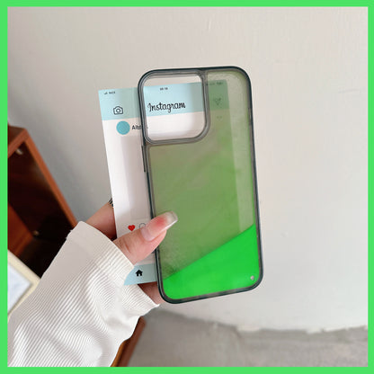 Luminous Quicksand Phone Case Luminous Soft Edge Hard Backboard - 图片 7
