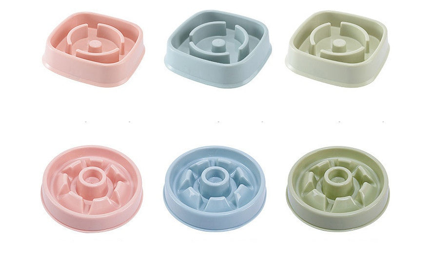 Plastic Pet Dogs And Cats Choke Prevention Slow Food Bowl 1902509426398