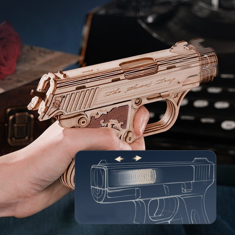 ROBOTIME 3D Puzzle Wooden Hideout Gun Mechanical Construciton Model Craft Kits 1905145524563218432