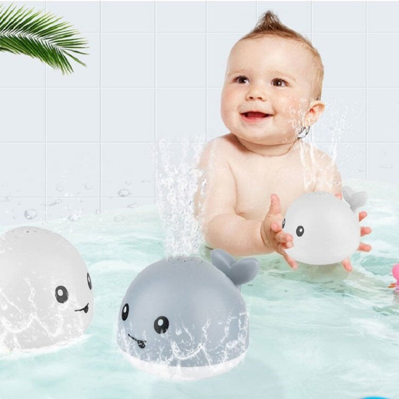 New Baby Bathroom Bath Electric Induction Whale Spray Small Toy 1908411273072