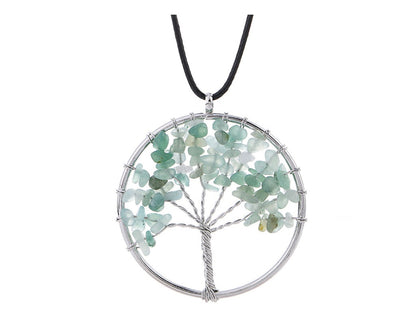 Natural gravel crystal life tree natural stone rich tree colorful necklace 1909485095526