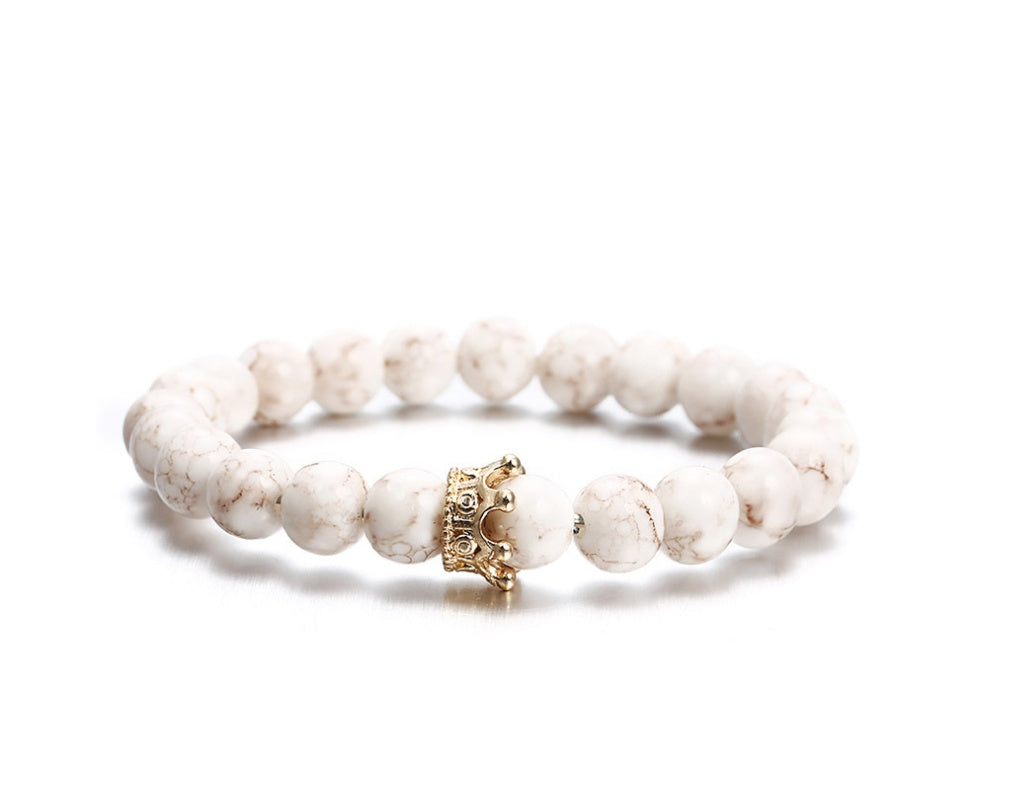 European and American fashion micro inlaid zircon crown bracelet volcanic stone acrylic bracelet 1913080853181
