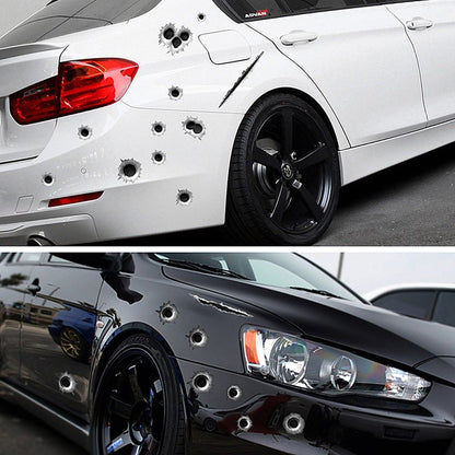 Car scratch simulation bullet hole crack sticker 1918555330992
