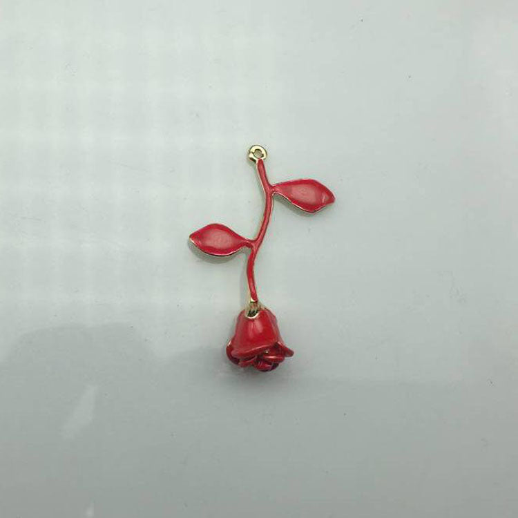 Alloy Red Rose Flower Pendant Necklace 191892007088 e49cc0ea bd83 4c50 882d ec5acdae9c4b