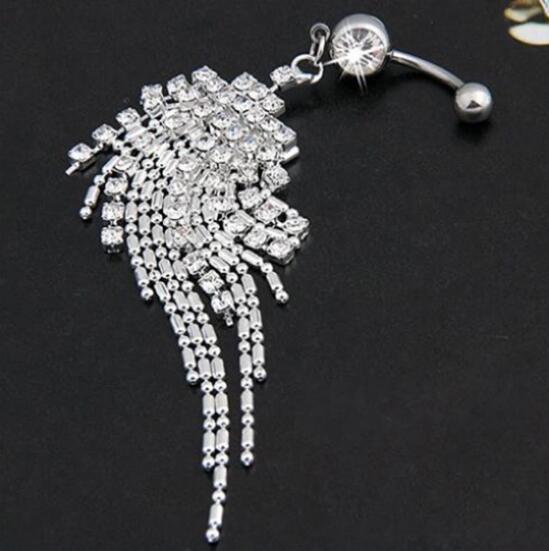 Titanium Steel Navel Stud Tassel Diamond Belly Ring Jewelry 19190386 5f40 4b12 a2cf c6a22d99f598