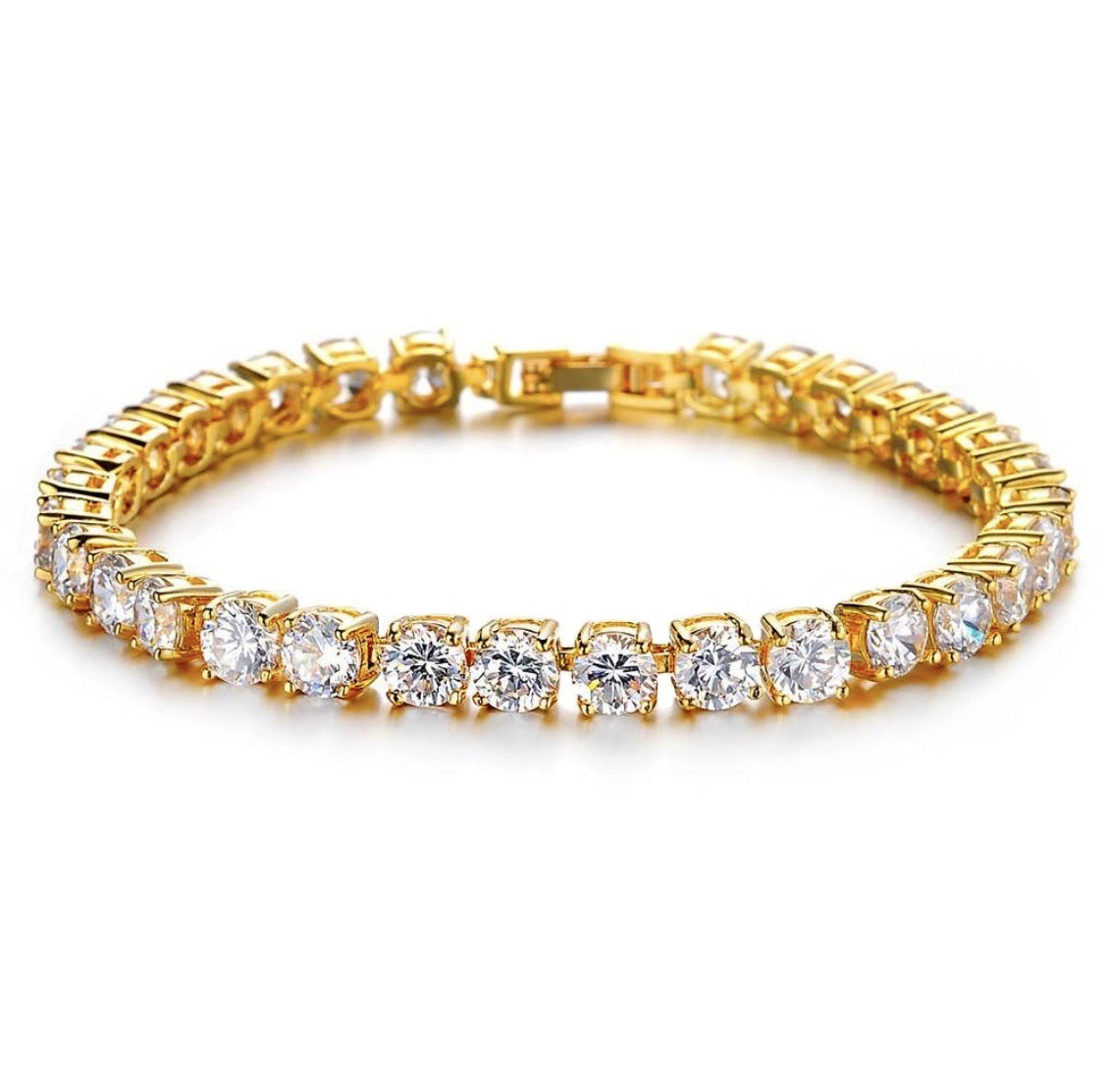 Hip Hop Bracelet Iced Out Single Row Rhinestones Chain Bling Tennis Charm Bracelets Zirconia Bracelets Link Chain Jewelry 192