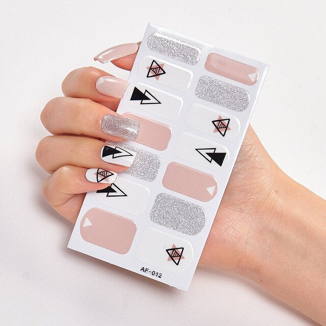 Solid Colors And Creative Nail Art Creative Women Salon Nail Decoration Fashion Nail Polish Nails Sticker Designer Nail Strip