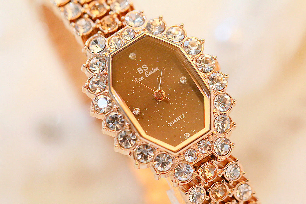 Luxury Full Diamond Steel Band Quartz Watch 1925254570432