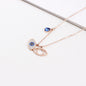 Europe and the United States titanium steel rose gold demon eye necklace short clavicle chain female personality wild tempera
