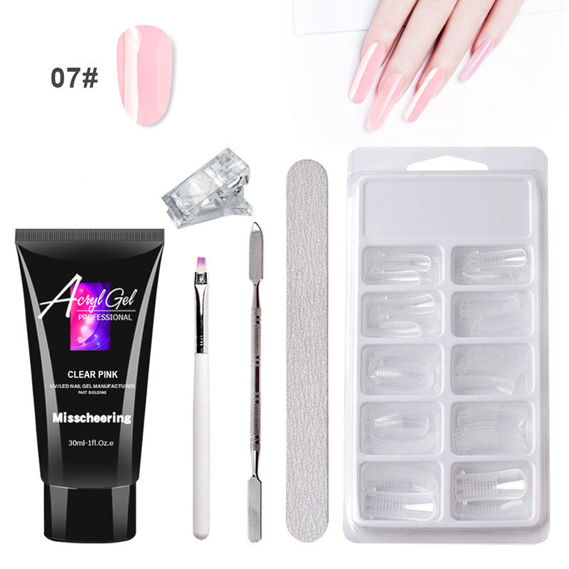 Painless Extension Gel Nail Art Without Paper Holder Quick Model Painless Crystal Gel Set 1933598865586