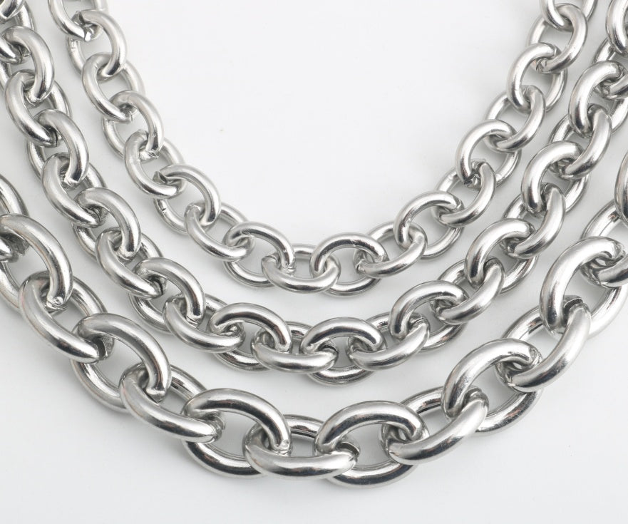 Men Stainless Steel Rope Snake Box Cuban Link Chain 1936875291033