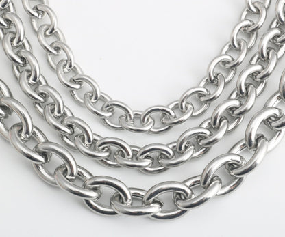 Men Stainless Steel Rope Snake Box Cuban Link Chain 1936875291033