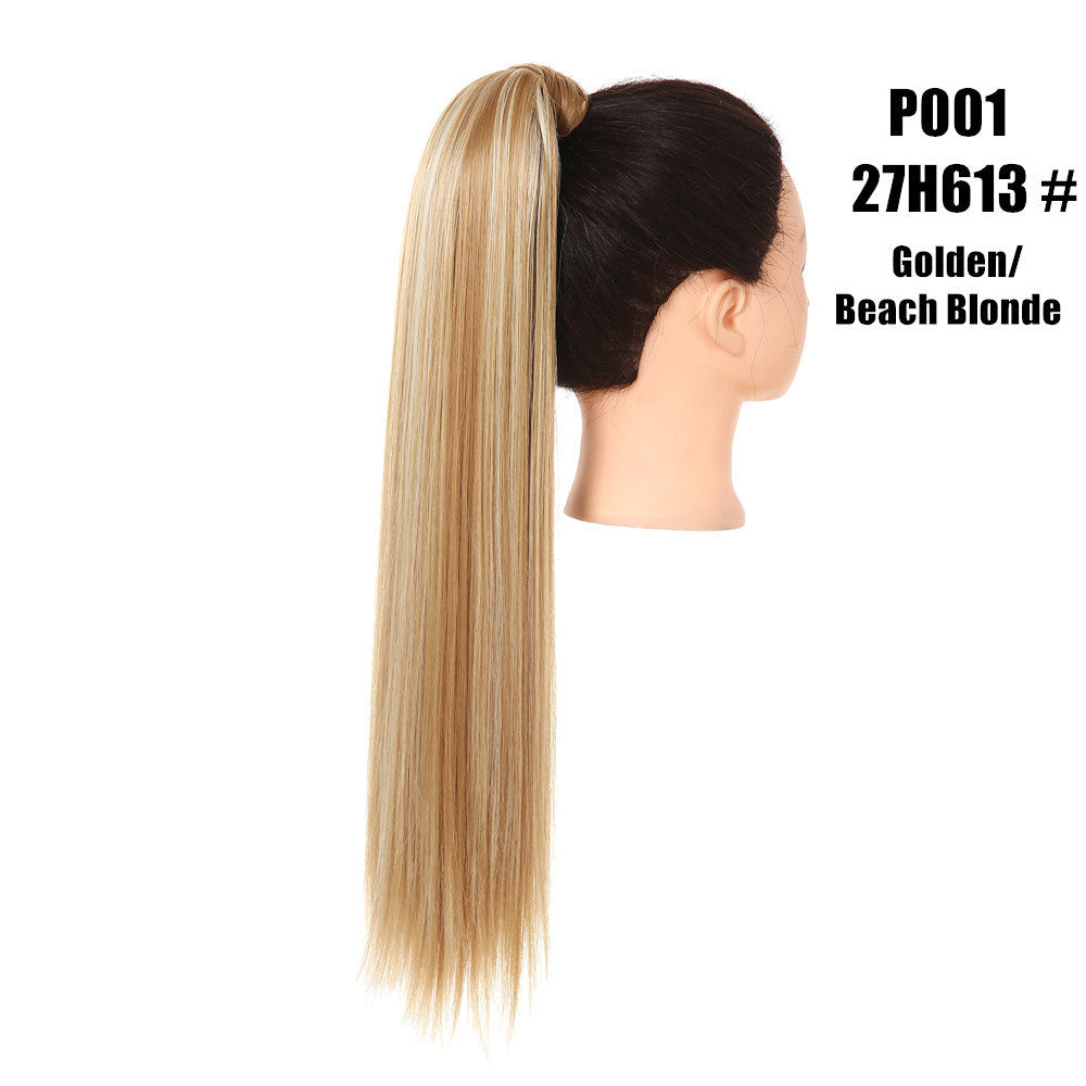 Long Straight Hair Ponytail High Temperature Matte Silk Velcro Winding Wig 193e7dbb d637 4e4f a832 0572d1f1e95d