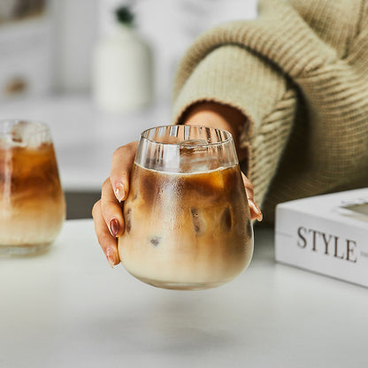 Vertical Stripe Crystal Glass Latte Iced Coffee Cup 193eaf20 8442 4240 8562 5287f175ae2c