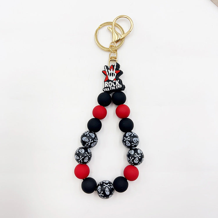 Silicone Wooden Beads Bracelet Keychain 19477c39 fcaa 4c6f 8ea8 7a1e4ac321ce