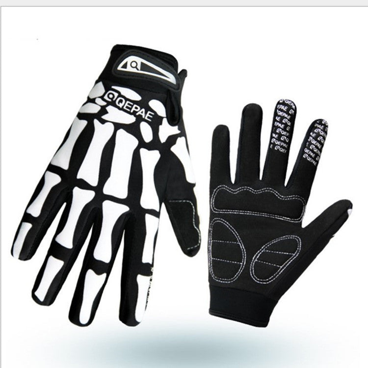 Sports outdoor full finger skull riding gloves 1949073200750
