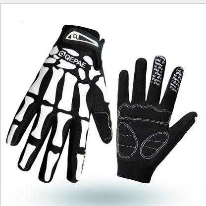 Sports outdoor full finger skull riding gloves 1949073200750