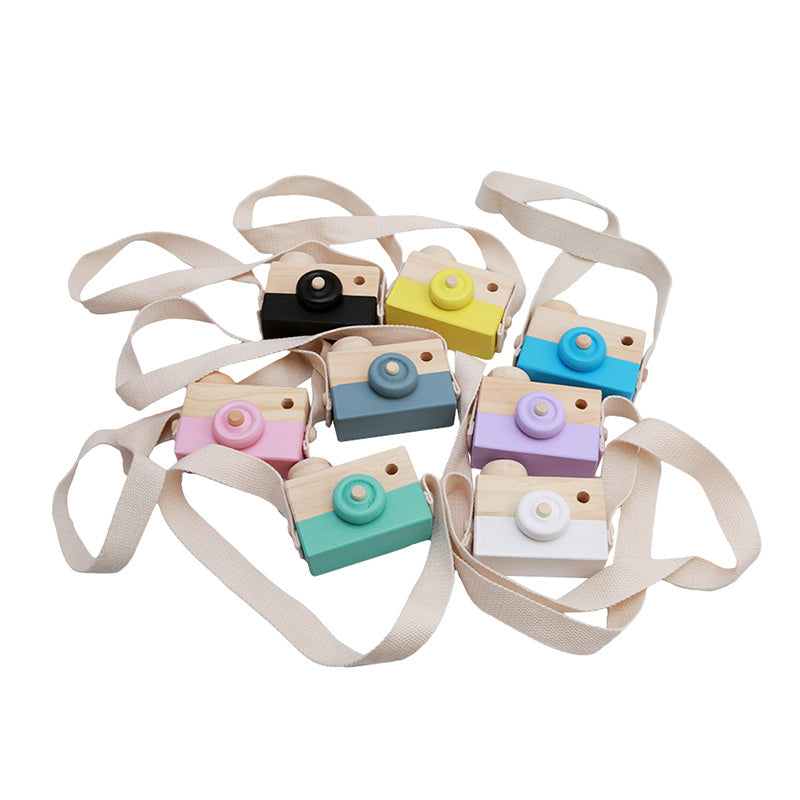 Cute Wooden Camera Toys Baby Kid Hanging Photography Prop Decoration Educational Outdoor Activity Toy Children's Day Happy Gi
