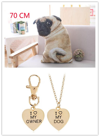 3D Simulation Belldog Plush Toy Pillow Real Life Doll Funny Pug Dog Doll Nap Pillow Lying Prone Soft Sofa Pillow - HD Wireless Product #6