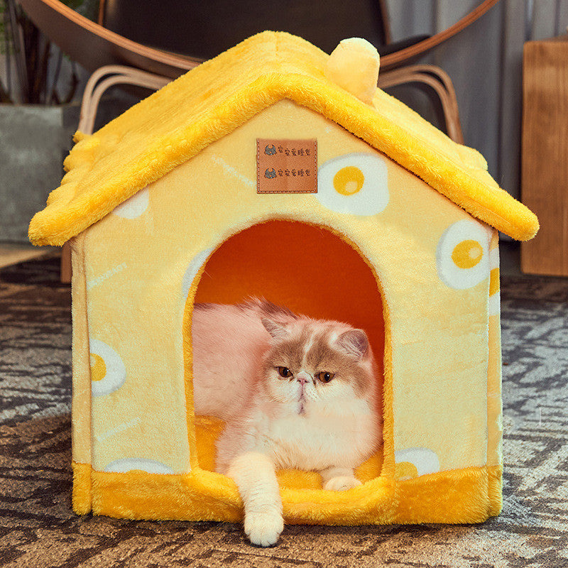 Removable And Washable Small Dog Teddy Cat Litter Closed Dog House 19610695098117