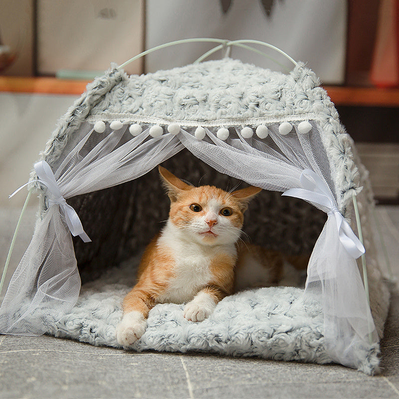 Semi-enclosed pet bed 196254584438