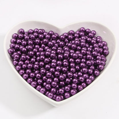 No Hole Round 3-10mm Imitation Pearl Loose Beads