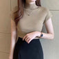 Women's Short-sleeved Sweater Inner Tight Sweater