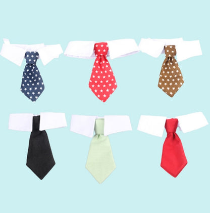 Pet bow tie tie child baby tie cartoon print small tie spot wholesale dog tie 1968245163662