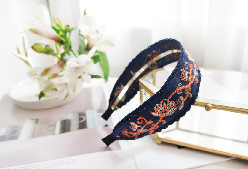Embroidered lace headband 19694687056344
